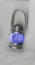 Arbeiter-Laterne, blaues Glas 1 Stück