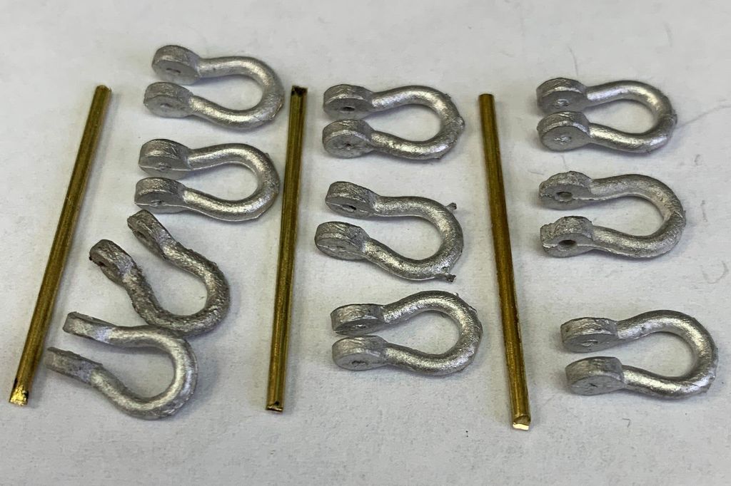 Schäkel, klein, 10 Stück 10 Stück, 10x7x3mm