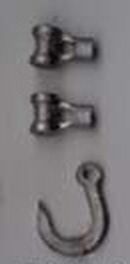 Seilklampen, 6 Stück und 2 Haken 6 + 2 + 2 Stück