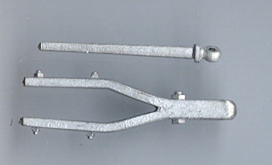 Kopfstücke für Verbinderstange 35x9x6mm, für Holzleisten 6x6mm, 4 Stück