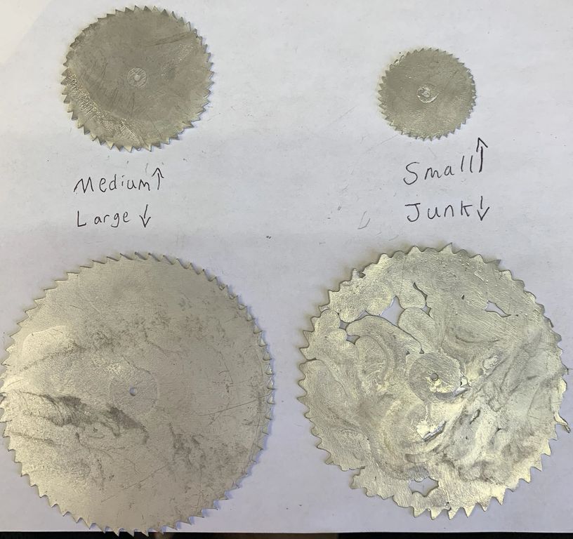 Sägeblatt mit Fehlern D = 85mm