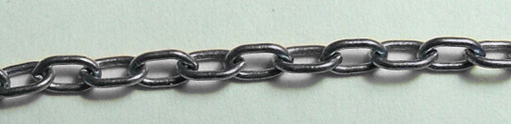 Messing-Kette 5,5x3,0 mm, 150 cm, schwarz brüniert