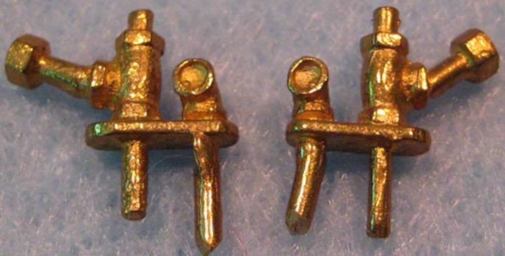 Sanddomventile, Einfallrohrtyp Bodenplatte 2x8mm, Ventillänge 6mm, 2 Stück