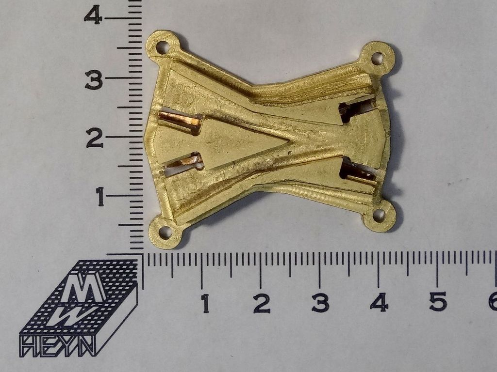 Herzstück Schleppweiche 35,5°, Acryl