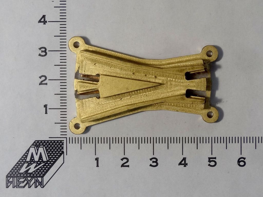 Herzstück Schleppweiche 21,5°, Acryl