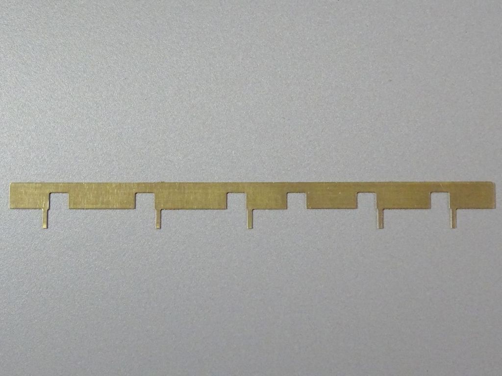 Vorsatz-Radlenker für LGB-Weiche Radius 1, alte Bauart,  146 x 9 mm