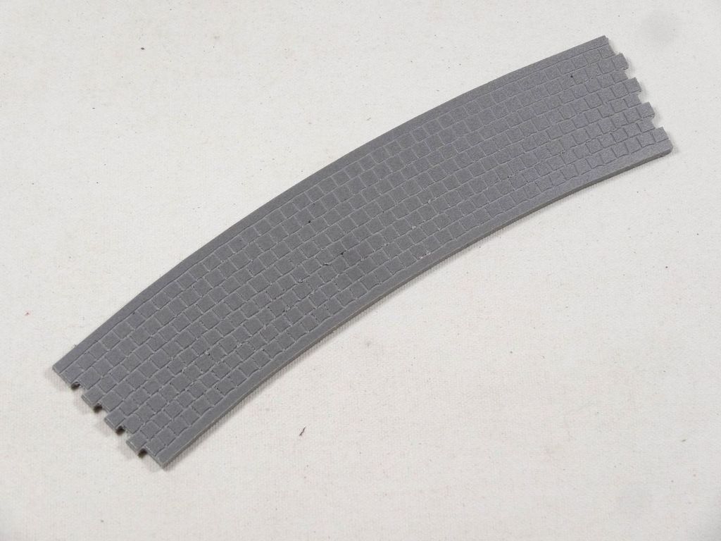 Gleis-Pflasterplatte R0, 22,5°, Kleinpflaster 165 x 37 mm