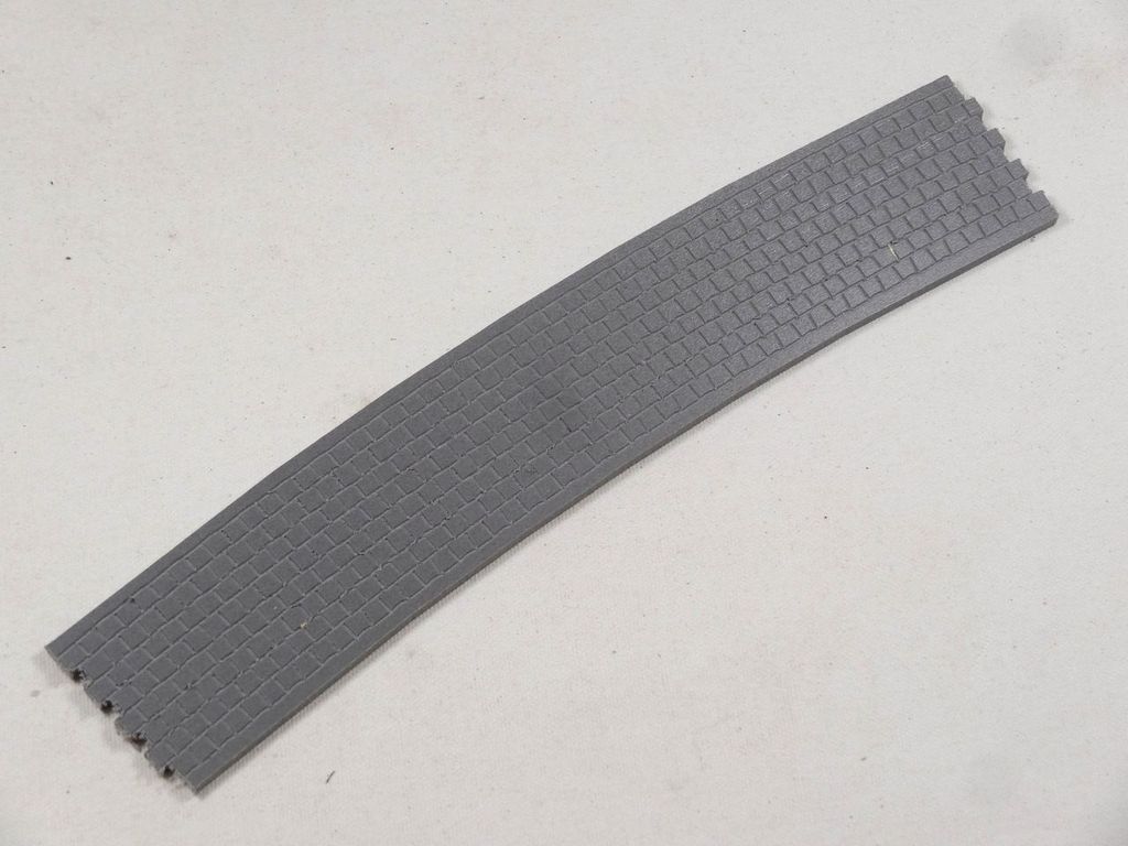 Gleis-Pflasterplatte R2 LGB, 15°, Kleinpflaster 203 x 37 mm