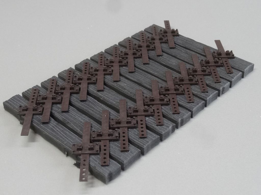 Holzschwellen Meterspur 45 mm, Code 250, 50 Stück 90 x 13 x 6 mm