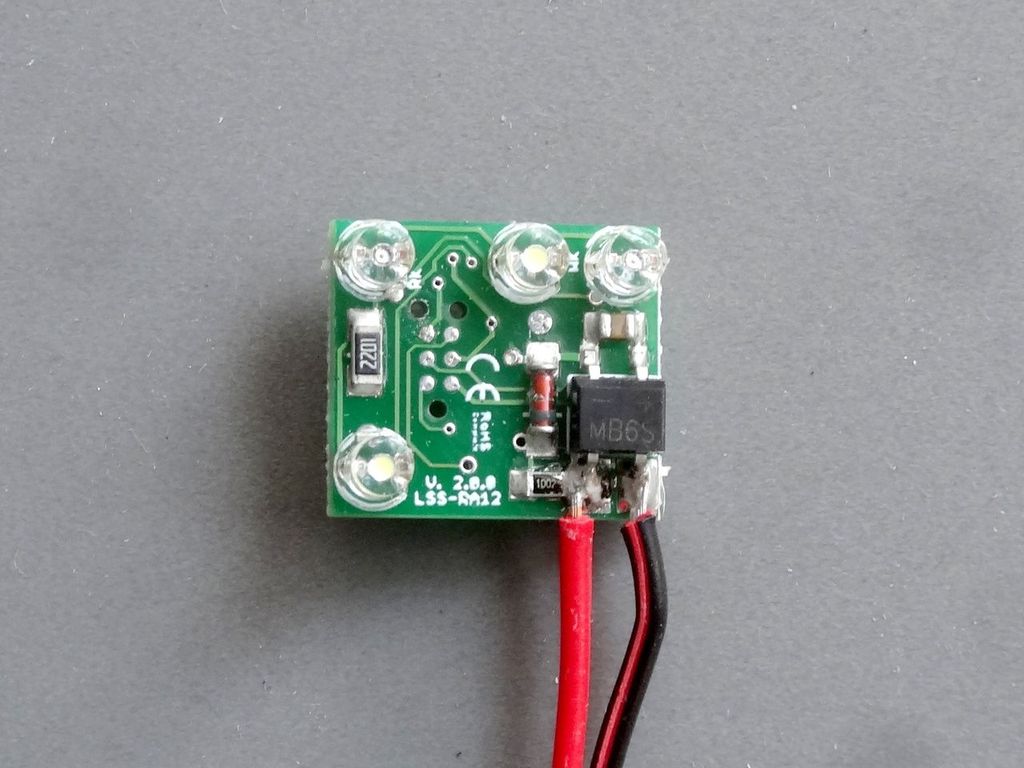 SH-Signal-Decoder fertig bestückt mit LEDs