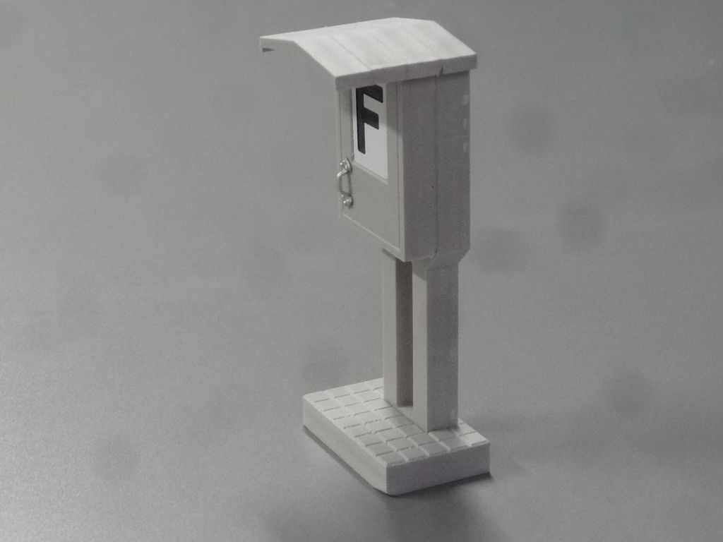 Fernsprecherkasten incl. Schild 40 x 25 x 90 mm