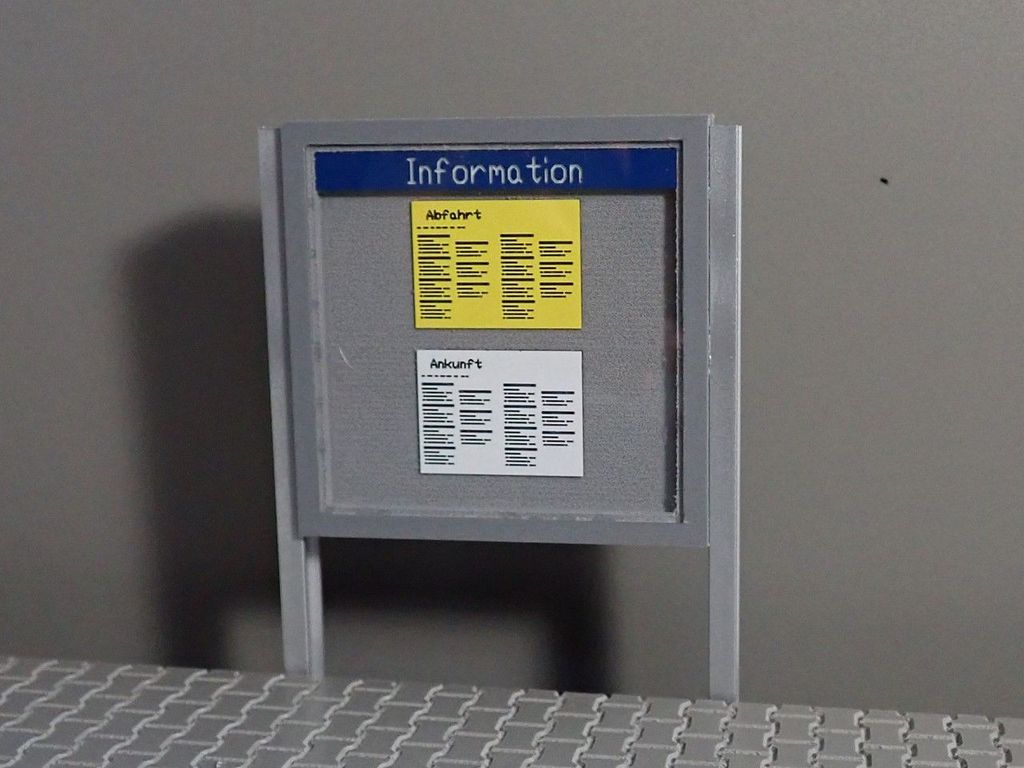 Fahrplankästen groß, Bausatz zwei große Zettelkästen in 1:22,5