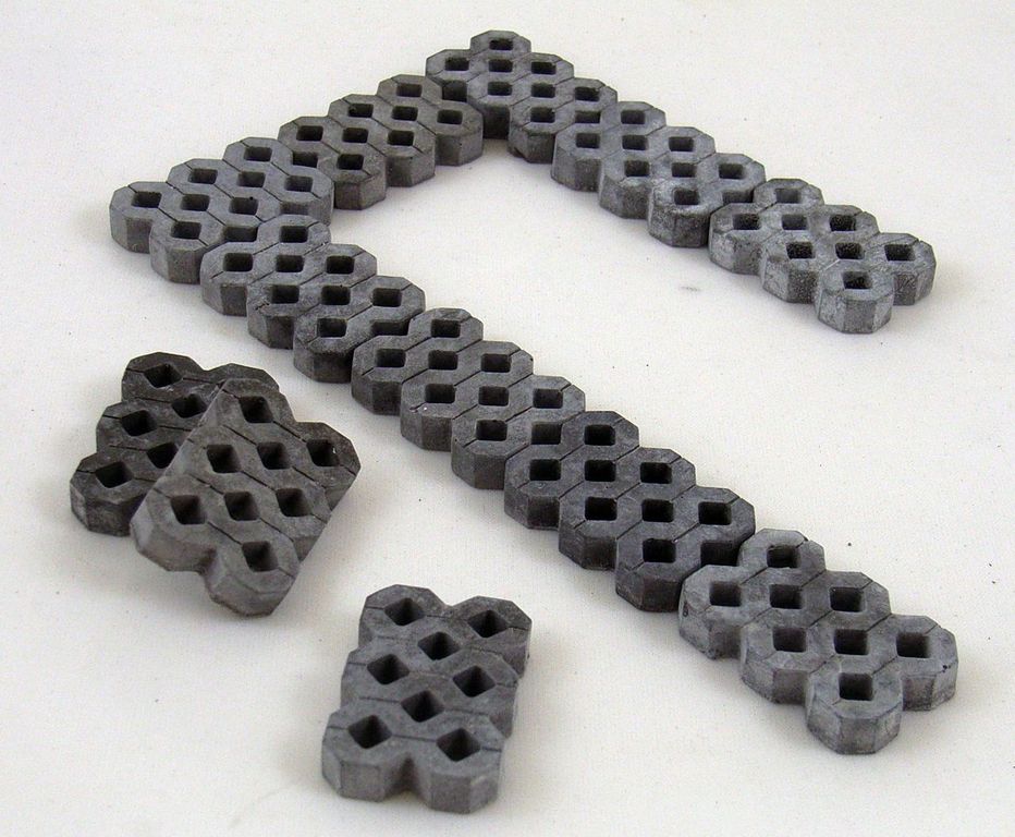 Rasengitterplatten 12 Stück, 26,6 x 17,8 mm x 5,3 mm