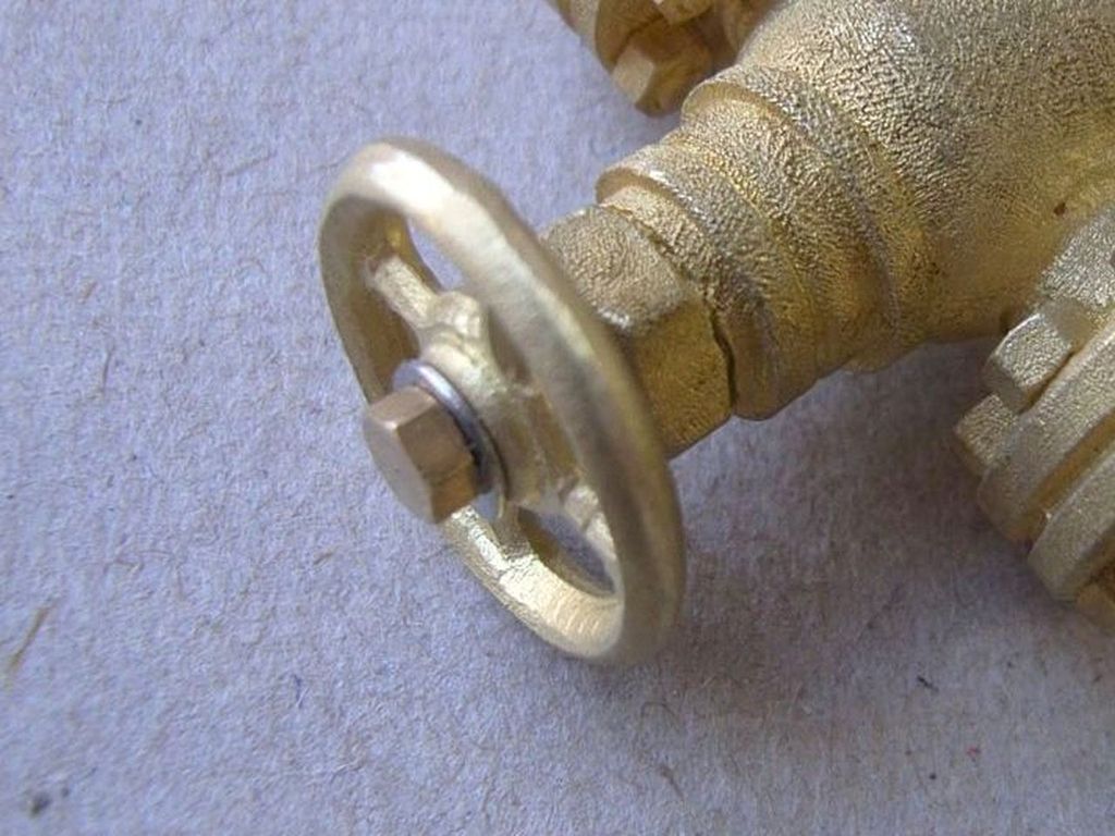 Handrad, klein D = 15 mm, Messing