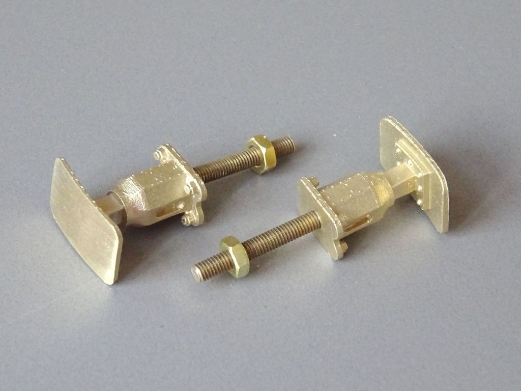 Puffer für Lok Franzburg, eckige Ausführung, 1 Paar 18 x 18 x 12 mm, 1 Paar